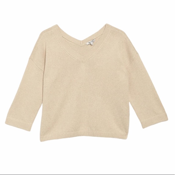 Madewell Double-V Pullover - Tan XXL - Picture 3 of 7